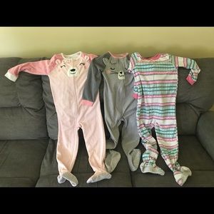 Set of 3 Carters Footed Pajamas
